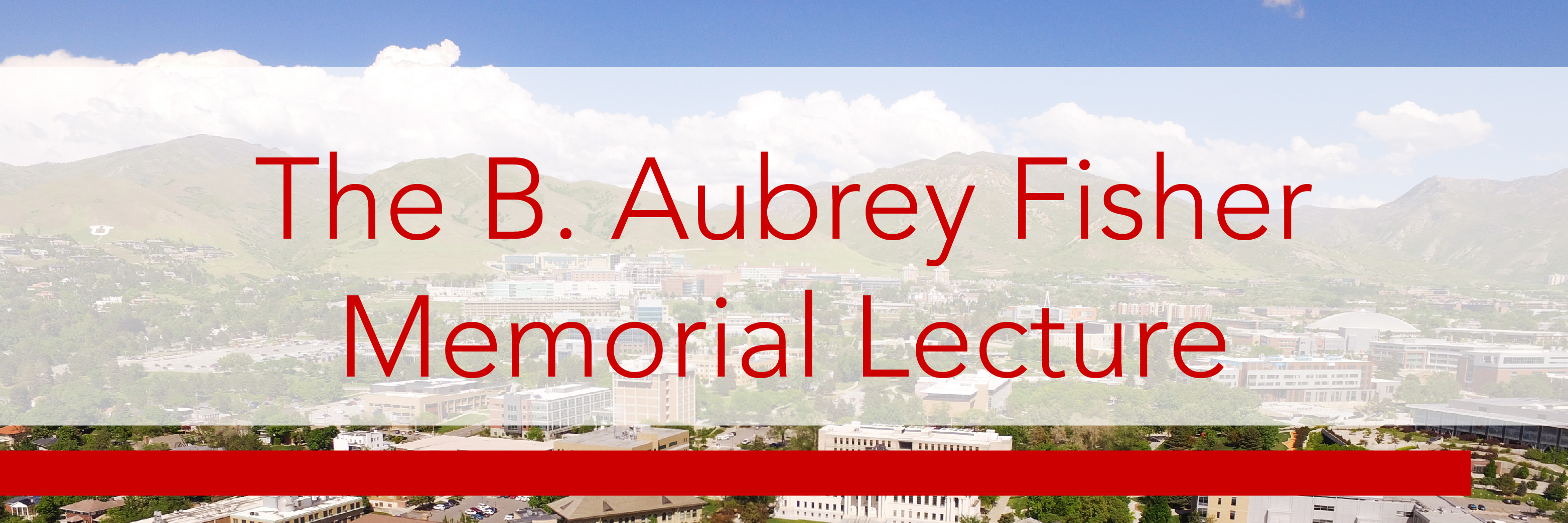 The B. Aubrey Fisher Memorial Lecture