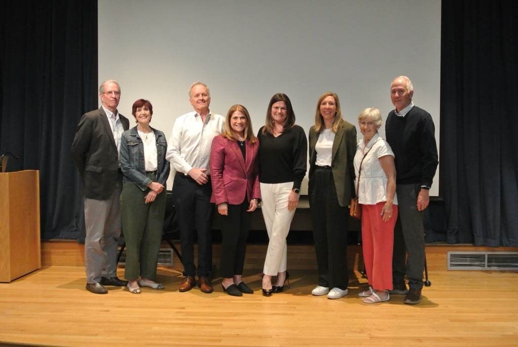 The Sorensen Family standing with Associate Professor Marcie Young-Cancio and Jennifer Napier-Pearce